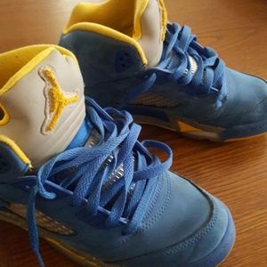 Blue Jordan sneakers